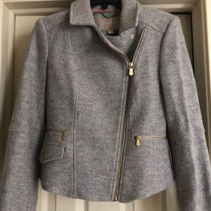 Banana Republic fleece motojacket in gray